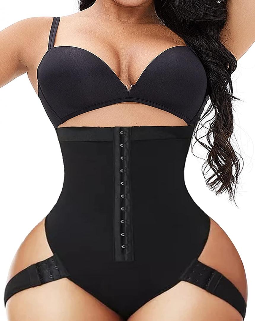 Butt Lifting Shapewear Tummy Control Butt Lifter Panties Tummy Trainer Butt Lift Body Shaper Waist Trainer Underwear (Medium, Black)