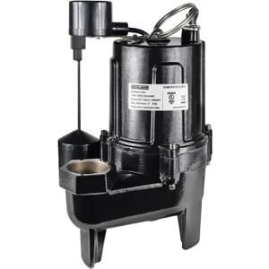 WASSERMANN 3/4 HP Sewage Pump 2 inch Discharge with Auto Float Switch, 115V 7200 GPH Cast Iron Submersible Sewage Pump, Sump Pump for Basement Sump Basin Sewer Well 2" NPT Discharge with 10 FT Cable