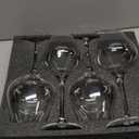 Gusto Nostro Crystal Wine Glasses Set of 4, 22 Oz Long Stem Modern Wine Glasses for White and Red Wine, Dishwasher Safe, Fancy, Elegant, Large and Tall Wine Glass for Wedding Christmas Anniversary