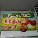 Fresh Eggs for Sale Sign, 18x24 DS Coroplast, Large Outdoor Farm Fresh Eggs Sign with Blank Space for Personal Info