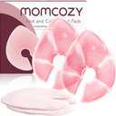 Momcozy Large Thermal Breast Pads, Cold/Hot Breast Pads with 2 Soft Sleeves, Nursing Accessory, Pack of 2, Pink