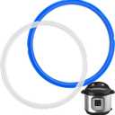 2-Pack 3rd Gen Sealing Ring for Instant Pot 5&6 Qt, Instant Pot Sealing Ring - Enhanced Sealing Food-Grade Silicone, BPA-Free, Fits Most 5/6 Qt Models, Blue&White for Sweet/Savory Separation