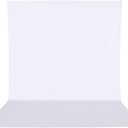 HEMMOTOP White Photo Backdrop, 6x9 ft White Background for Photography, Seamless Screen Backdrops for Photoshoot, Easter, Birthday Party, Video Recording, Photos, Projector (Backdrop only)
