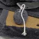 Heybly Cat Tree with Cat Self Groomer Brush, Cat Tower Condo for Indoor Cats with Padded Plush Perch, Cat House with Basket Scratching Board Post, Smoky Gray HCT005SG (42.5 inch)