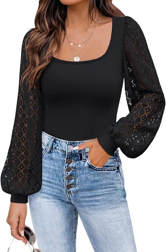 DOROSE Womens Mesh Long Sleeve Shirts Casual Blouses Tops, Size 2XL 