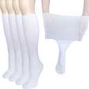 CIRZUEX Extra Wide Socks for Lymphedema Swollen Feet Leg, Bariatric Socks, Cast Boot Sock, Diabetic Non Binding Neuropathy Swelling Women Men 2 Pairs