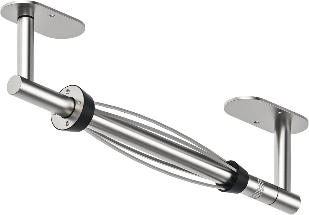 Paper Towel Holder Under Cabinet, Single Hand Operable Roll Holder with Damping Effect,No Drilling or Wall Mounted SUS304 Stainless Steel for Kitchen Bathroom (Silver)