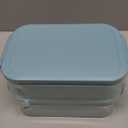 KEMETHY Adults Bento Lunch Box Set with Thermo Bag, 74oz Stackable Leak-proof 3-tiers Bento Box, Built-in Utensil and Sauce Container for Work, School, Dining Out (Green)