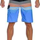 Nonwe Men's Sportwear Quick Dry Board Shorts with Lining (40, Orange)