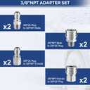 Pressure Washer Quick Connect 3/8 Inch, Pressure Washer Fittings, Stainless Steel Adapter Set, Quick Connect Hose Fittings, Female and Male 3/8" NPT Thread, 8 Pack