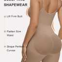 SHAPERX Women's Shapewear Bodysuit Tummy Control Seamless Zip-Up Body Shaper Waist Defining Silhouette, L/XL