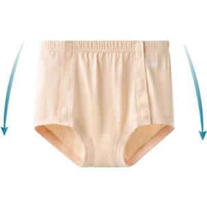 Post Surgery Tearaway Underwear for Women, Reusable Stick-On Briefs, Incontinence & Elderly Care, Hip Knee Surgery, Breathable Cotton, Yellow2XL