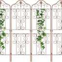 hogardeck 4 Packs 60 * 18 inch Metal Garden Trellis for Climbing Plants Outdoor,Heavy Duty,Gold Coating Rustproof Trellis for Rose, Vegetable, Flowers, Expandable,Perfect for Training Climbing Plants
