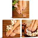 Nachic Wall 3 Piece Wall Art Hands Pedicure Spa Poster Beauty Fashion Woman Manicure Picture Painting on Canvas Modern Massage Salon Bathroom Decoration Gallery Wrap Ready to Hang, 12x12inchesx3pcs