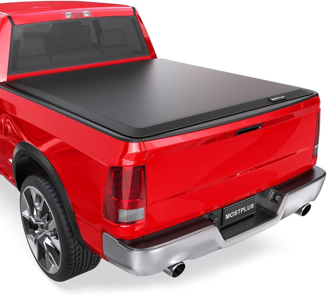MOSTPLUS Roll-Up Soft Vinyl Truck Bed Tonneau Cover Compatible with 2019 2020 2021 2022 2023 2024 2025 2026 Ram 1500 Classic/ 19-24 Ram 2500 3500 No RamBox On Top (8 FT Feed Bed) Fleetside