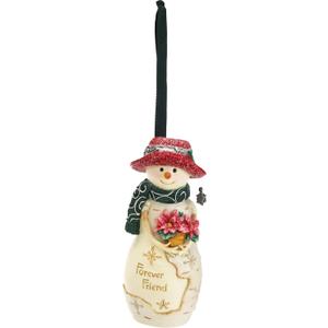 Pavilion Gift Company - BirchHeart 4-Inch Tall Snowman Ornament, Reads Forever Friend
