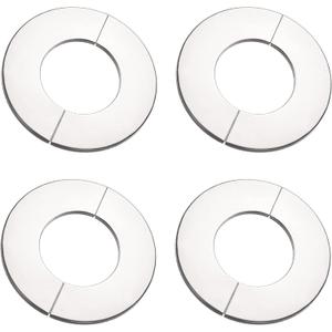 uxcell Wall Split Flange, Stainless Steel Round Escutcheon Plate for 61mm Diameter Pipe 4Pcs