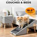 2-in-1 Ottoman Dog Ramp for High Beds, 18.5 Inch Height