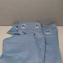 Yakamok 100% Blackout Lined Panels, Thermal Insulated Blackout Curtains for Bedroom, Heat Blocking Drapes for Living Room(52Wx84L, Stone Blue, 2 Panels)