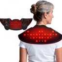 Shoulder & Neck Light Therapy Pad  28 Red 660nm & 28 Near-Infrared 850nm LEDs + Built-in Gentle Heating Wires | for Arthritis & Muscle Soreness Relief | Wireless Design | Auto Shut-Off
