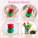 2 x 72 Pcs Spring Decoration Tulips Sponge Vase Filler 6 Colors Centerpiece Table Decoration Spring Multicolor Floral Tulips Vase Stuffer Spring Indoor Decor for Home Tiered Tray Table Centerpiece Decor