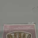 Hkanlre Bling Coffin Press on Nails Fake Nails Tips Full Cover Medium False Gradient Nails for Women and Girls 24PCS (Gold Coffin)