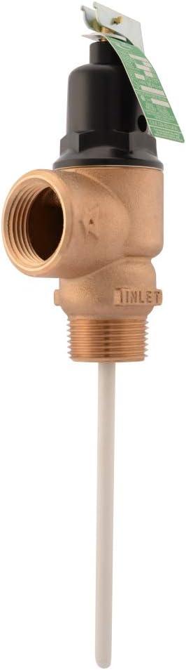 Cash Acme 1 Inch FVX-5C Female Inlet Commercial Temperature and Pressure Relief Valve, Brass Plumbing Fitting, 16937-0150 (1 in. FVX-5C)