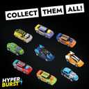 Hyper Burst Battle Racers Orange Axion Car & Launcher | Over 600+ MPH Scale Speed! | Racing Micro Scale Cars and Battle Action Toys | Ages 5+