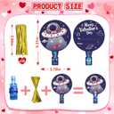 28 Pcs Valentine's Day Cards with Finger Lights, Valentine's Day Gifts for Kids, Space Themed Astronaut Party Favors Light Up Toys Bulk Classroom School Exchange