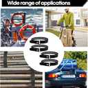 4Pcs 20-Inch Heavy-Duty Silicone Straps with Buckles, Reusable Adjustable Utility Tie Downs for Securing Truck Cargo, Luggage, Tools, Hoses