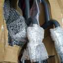 Medline Basic Steel Transport Chair - Full-Length Arms, Swing-Away Footrests, 12" Wheels - Gray/Burgundy - Durable & Convenient Mobility Aid (Red)