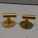 Self Adhesive Hooks 304 Stainless Steel Heavy Duty Hangers Without Nails for Bathrooms Kitchen Livingroom Garage Hotel Towel Hook-2 Pack (Gold)