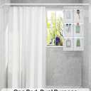 ALLZONE Shower Curtain Rod No Drill, 42-83 Inches, Heavy Duty Tension Curtain Rod, Rustproof Shower Rods for Bathroom, Adjustable Spring Tension Rods for Windows, White