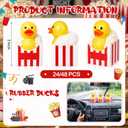 Deekin 24 Pcs Carnival Rubber Ducks 2 Inch Circus Party Favors Bulk for Movie Night Birthday Party Decoration Gifts Fillers Dashboard Table Decoration (Corn)