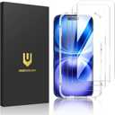 UNBREAKcable 3-Pack Screen Protector for iPhone 16, Double Shatterproof Tempered Glass [Easy Installation Frame] [9H Hardness] [99.99% HD Clear] [Case Friendly] for iPhone 6.1 inch