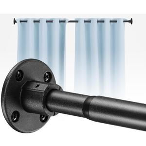 Shower Curtain Rods, 29-64inch Adjustable Shower Pole - Heavy Duty Shower Rods for Bathroom Matte Black (1 Pack)