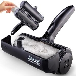 Chom Chom Roller Pet Hair Remover and Reusable Lint Roller - Black ChomChom Cat and Dog Hair Remover for Furniture, Couch, Carpet, Clothing and Bedding - Portable, Multi-Surface Fur Removal Tool (Black) Chom Chom Roller Pet Hair Remover and Reusable Lint Roller - Black ChomChom Cat and Dog Hair Remover for Furniture, Couch, Carpet, Clothing and Bedding - Portable, Multi-Surface Fur Removal Tool (Black)