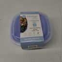 Bentgo Prep - 1-Compartment Bowls with Custom Fit Lids - Reusable, Microwaveable, Durable, PFAS & BPA-Free, Freezer and Dishwasher Safe Meal Prep Food Storage - 3 Bowls & 3 Lids (Periwinkle)