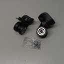 2-Pcs  Wheel Replacement, Suitcase Black Travel Wheels Kit DIY Repair, Spinner Casters Sturdy Plastic 360 Degree Rotation