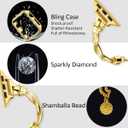 Dilando Bling Band and Case Compatible with Apple Watch Band 38mm 40mm 41mm 44mm 45mm 42mm Women, Slim Dressy Metal Bracelet Strap Rhinestone Bumper for Iwatch SE & Series 9 8 7 6 5 4 3 2 1(Gold,40mm)