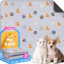 Washable Pee Pads for Dogs, 2 Pack Reusable Puppy Pads, Waterproof Pet Pee Pads for Dog Potty Training, Extra Large Dog Pee Pads for Crate, Playpen, and Whelping, Orange 24"x36"