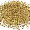 100 Pcs Small Screw Eye Pins, 10mm x 5mm Small Eye Hooks, Eye Hooks Screw is Suitable for Jewelry Making, Pendant Beads, DIY Making (Rose Gold)