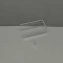 Acrylic Clean Pad Storage Box for Clean Skin Club, Cotton Pad Dispenser, Square Rounds Cotton Pad Holder (Pad Not Included) - Vertical with Lid