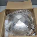 Oster Sangerfield 14-Inch Stainless Steel Wok With Wood Handles, Durable Non-Stick Stir Fry Pan for Gas and Electric Stovetops