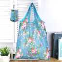 Merkaunis 35 Pack Reusable Floral Grocery Bags Foldable Grocery Bags Machine Washable Bags Grocery Bag Reusable Shopping Bag Waterproof Reusable Groceries Bag Packable Shopping Bag for Shopping