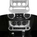RT-TCZ for Wrangler JK Center Dash AC Switch Cover Trim Bezel Silver for Jeep Wrangler JK JKU 2011-2017 Silver Interior Accessories