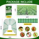 10 x 50ft Garden Netting Kit with 12 Hoops & 36 Clips, Ultra-fine Mesh Grow Tunnel for Raised Bed Vegetable Protection, Durable Pest Barrier for Garden Plants
