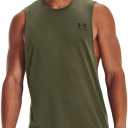 Under Armour Men's Sportstyle Left Chest Cut-Off T-Shirt ((390) Marine Od Green / / Black)