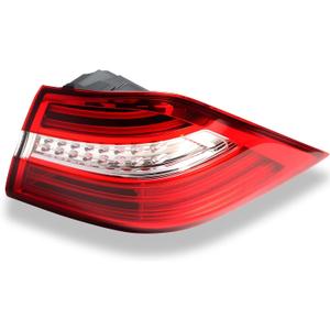 Right Passenger Side Outer Tail Light Assembly Compatible with ML350 ML550 2012 2013 2014 2015 W166 Red Clear Lens Rear Lamp Brake Light A1669063601 MB2805107