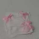 Syhood 2 Pairs Women's Satin Bow Knee High Socks, Elegant Long Socks for Christmas Costumes and Casual Wear (White, Pink)